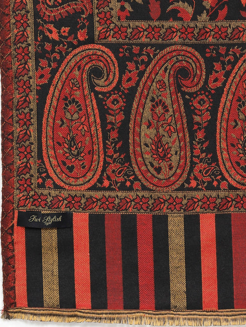 Women's Paisley Jamawar Acrylic Wool Shawl